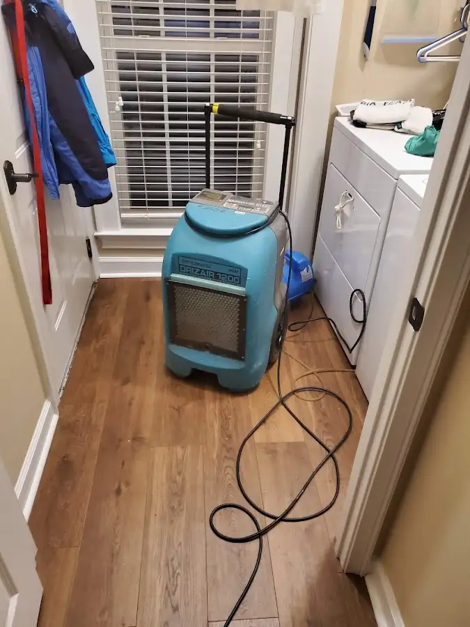 Commercial dehumidifier deployed for Flood Damage Cleanup in Phelan
